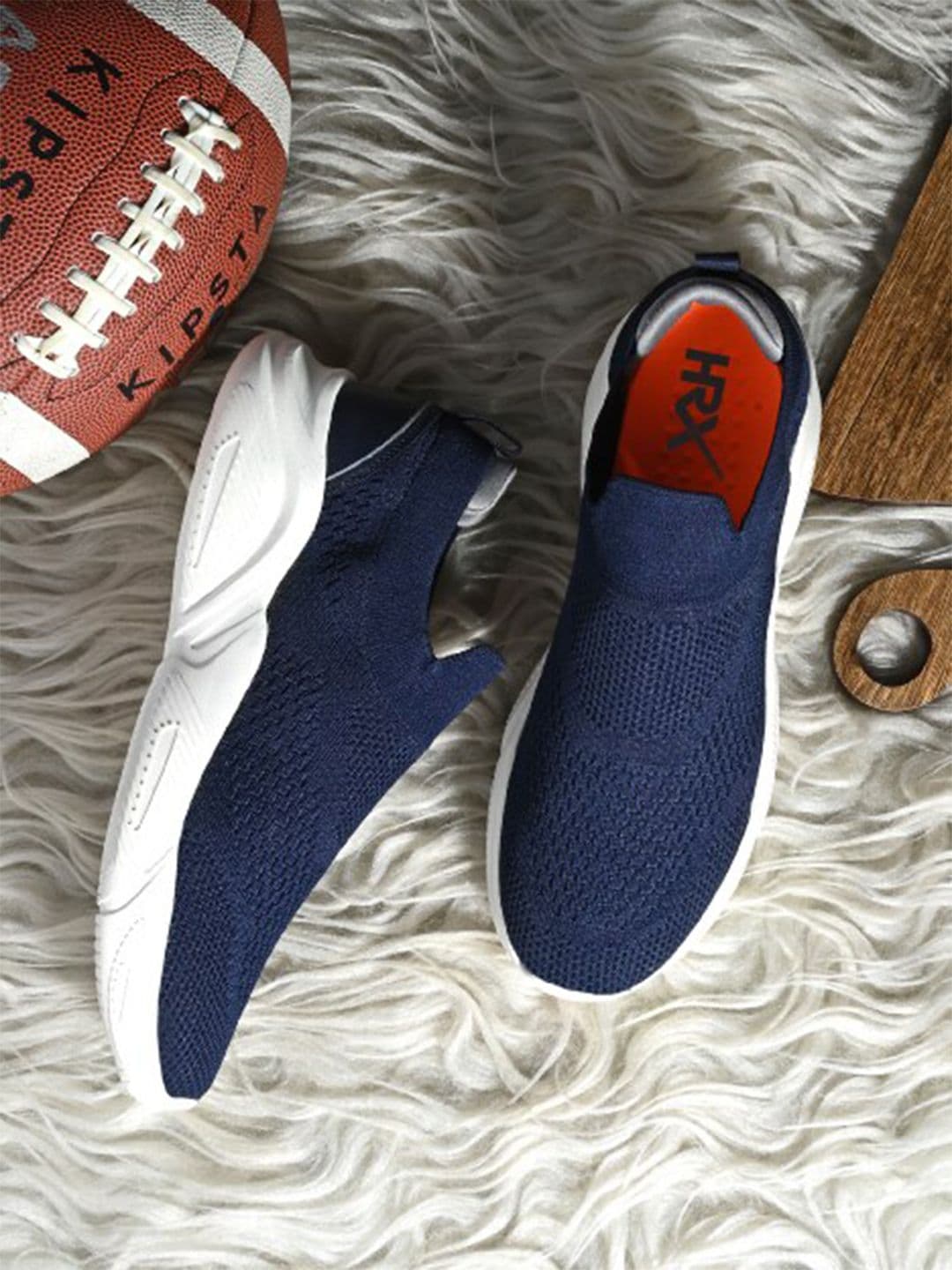 HRX by Hrithik Roshan Men Navy Blue PU Foam Bounce Back Walking Shoes - view 1
