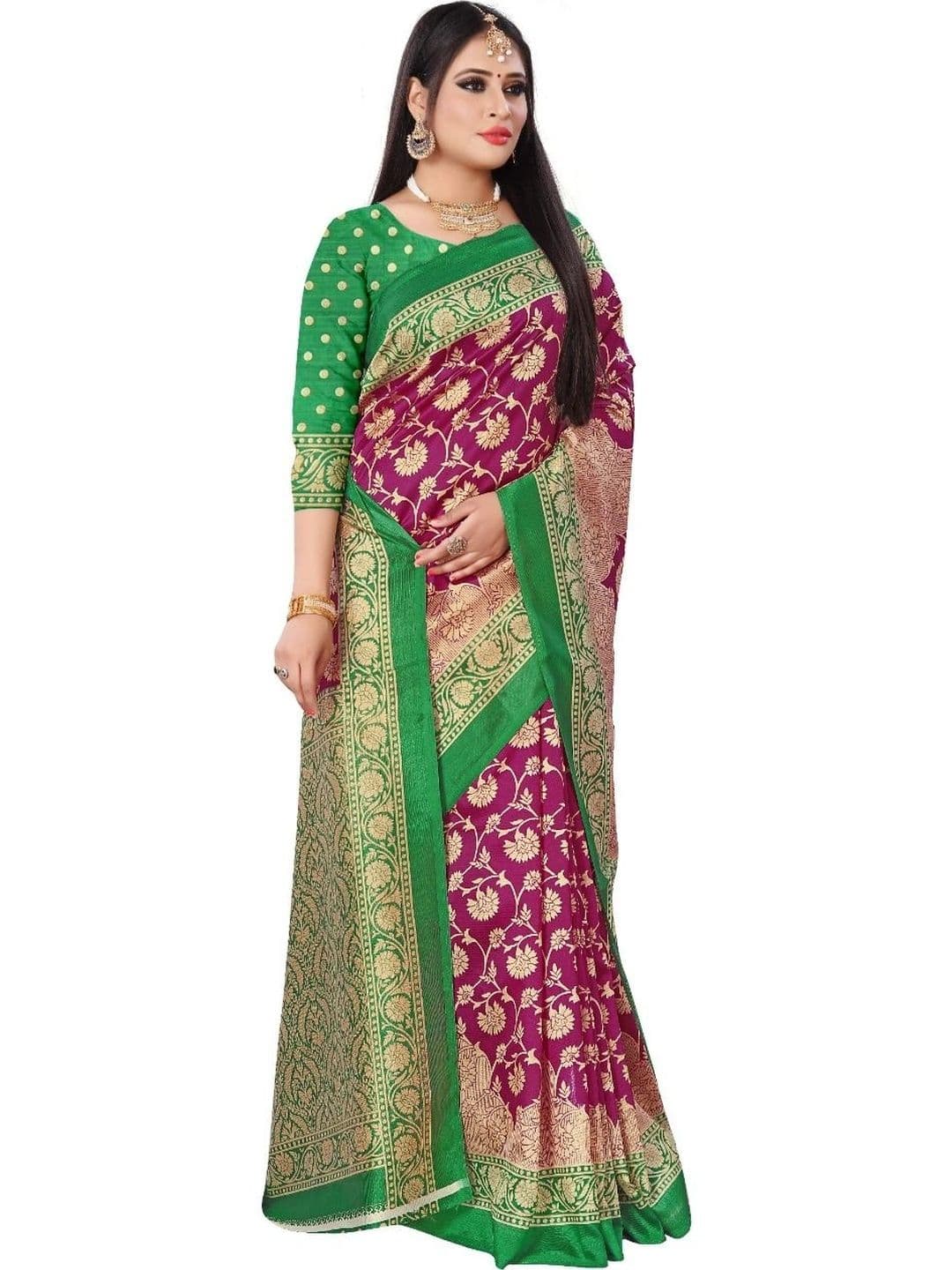 KANURIKAA Ethnic Motifs Zari Art Silk Banarasi Saree - view 1