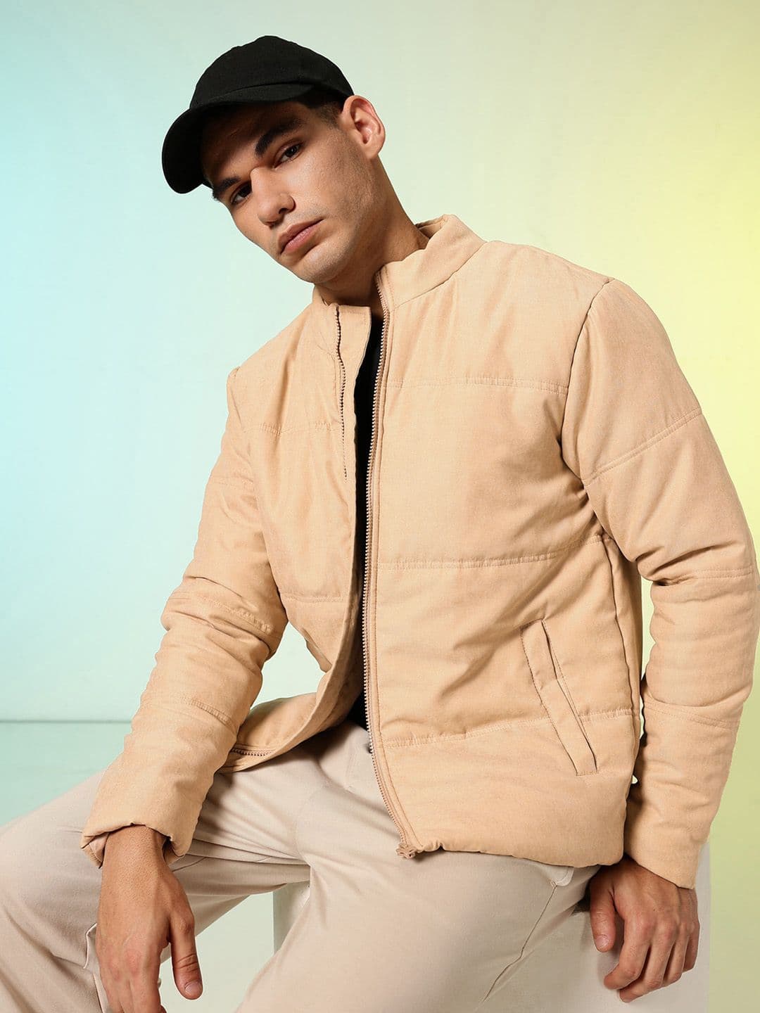 HRX by Hrithik Roshan Solid Mock Collar Outdoor Puffer Jacket - view 1