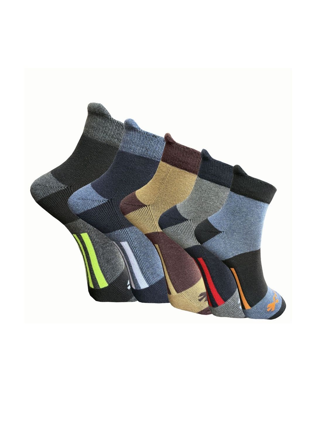 HRX by Hrithik Roshan Pack Of 5 Patterned Ankle-Length Socks - view 1