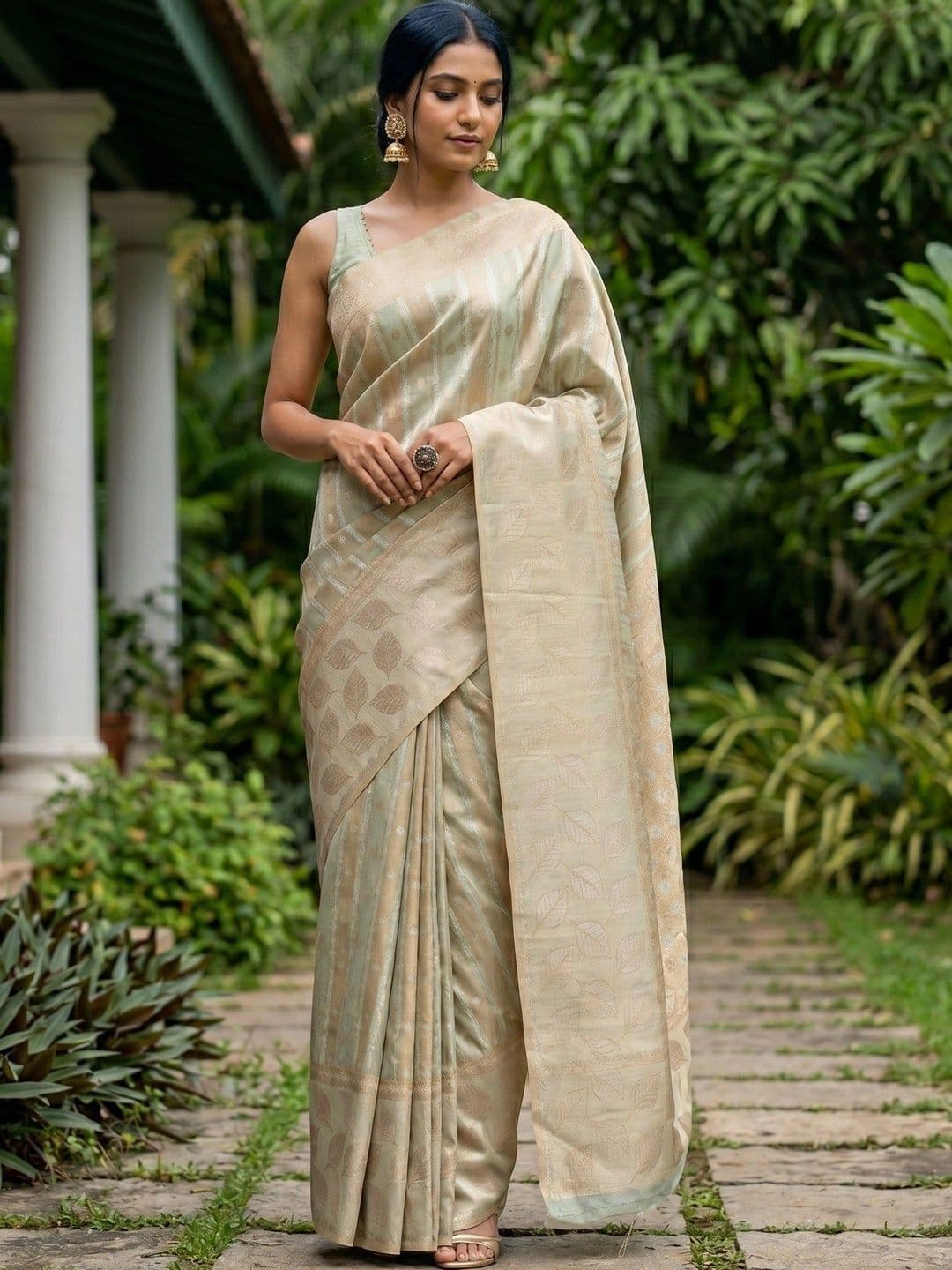 MIMOSA Woven Design Zari Art Silk Designer Banarasi Saree - view 1