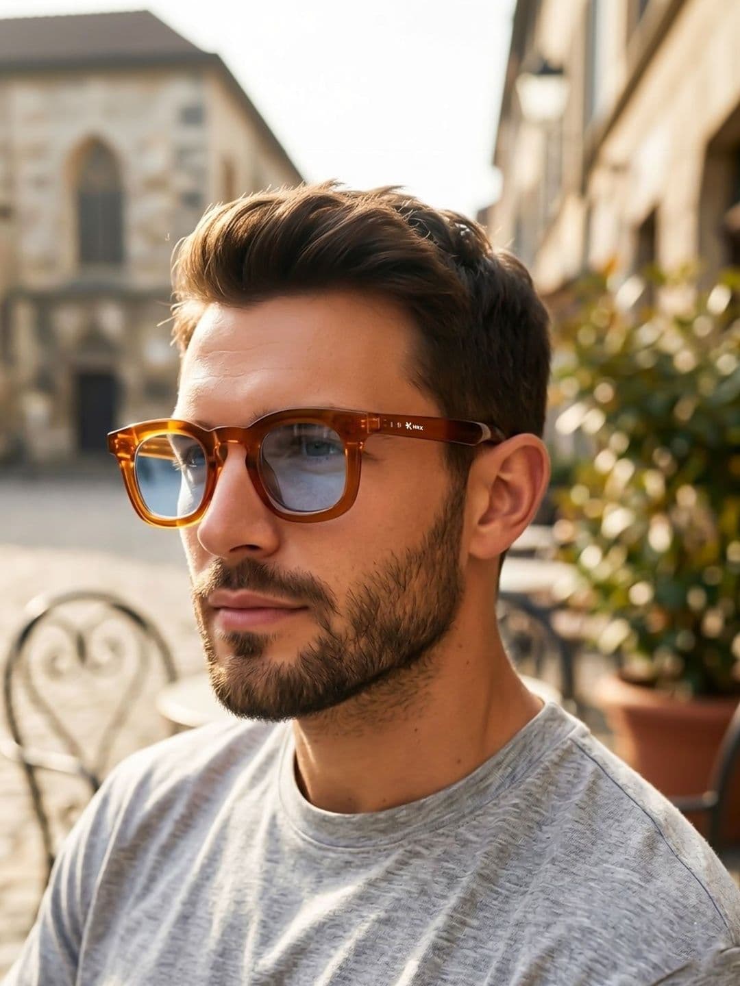HRX by Hrithik Roshan Unisex Orange Lens & Square Sunglasses with with UV Protected Lens - view 1