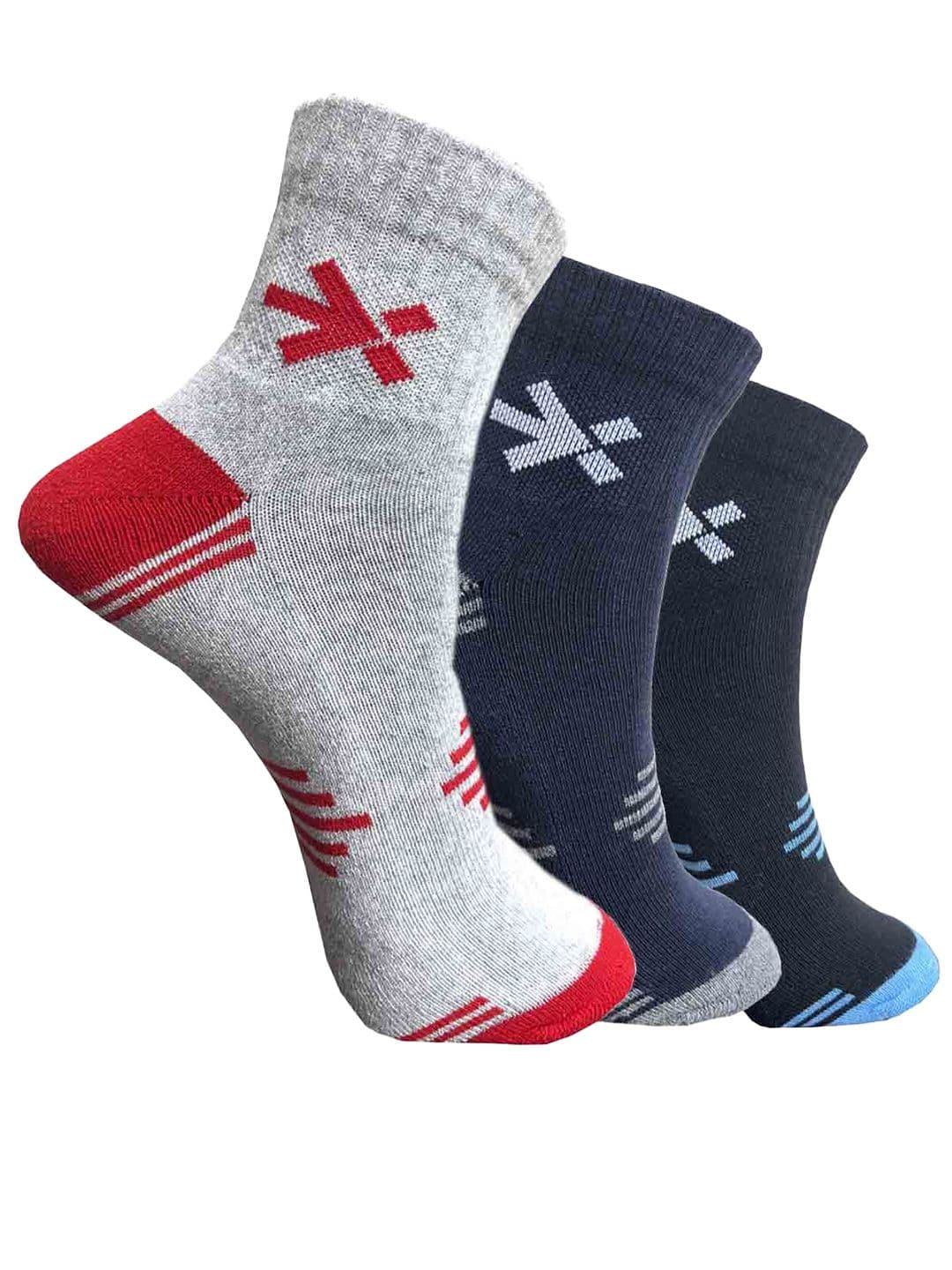 HRX by Hrithik Roshan Pack Of 3 Patterned Ankle-Length Socks - view 1