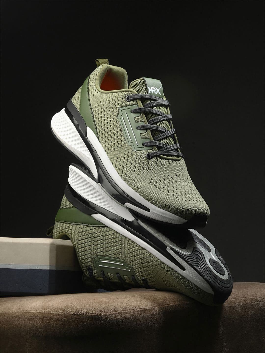 HRX by Hrithik Roshan Men Green Mesh Running Shoes - view 1
