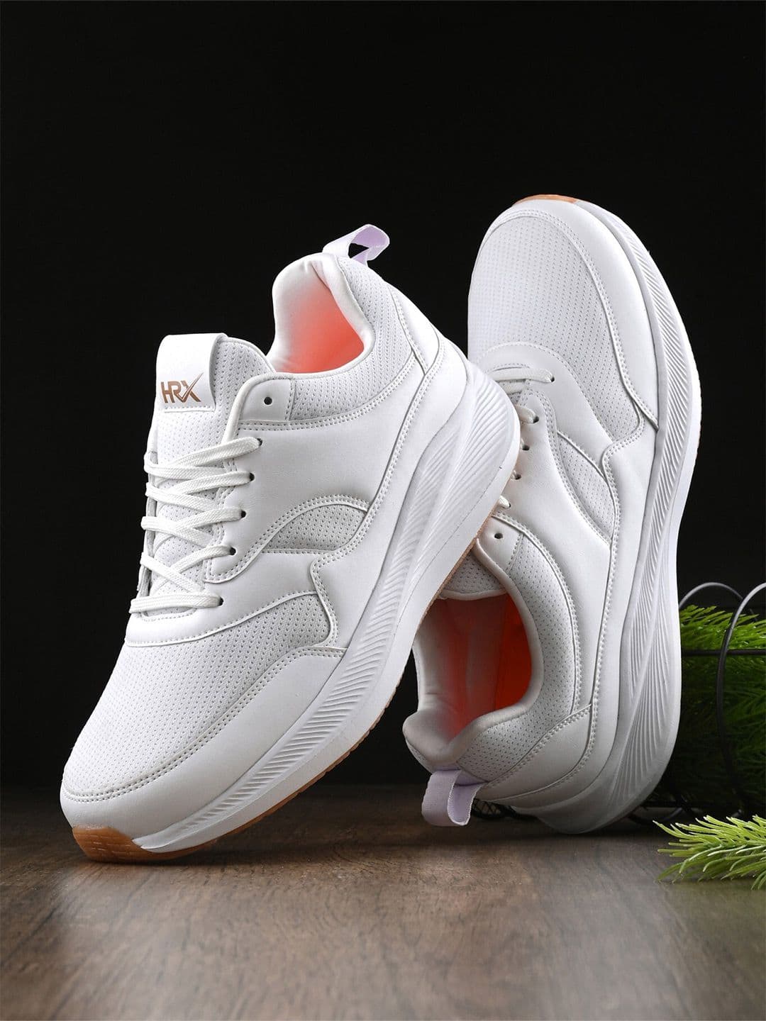 HRX by Hrithik Roshan Men White Memory Foam Mesh Marking Running Shoes - view 1
