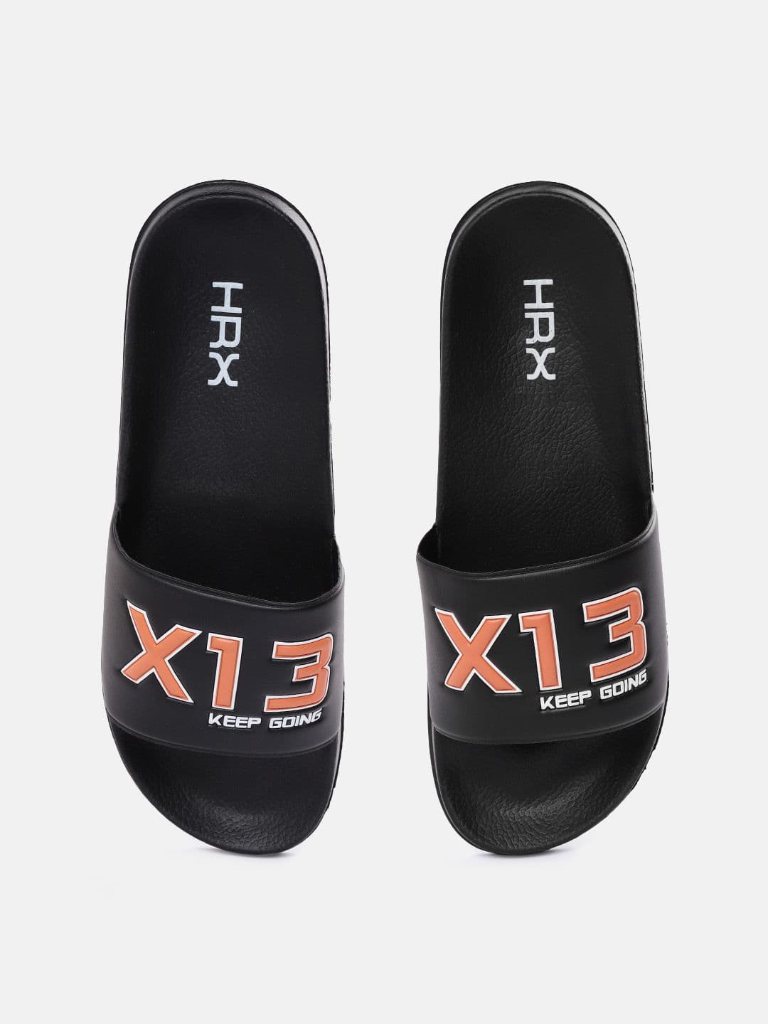 HRX by Hrithik Roshan Men Black & Orange Sports Sandal - view 1