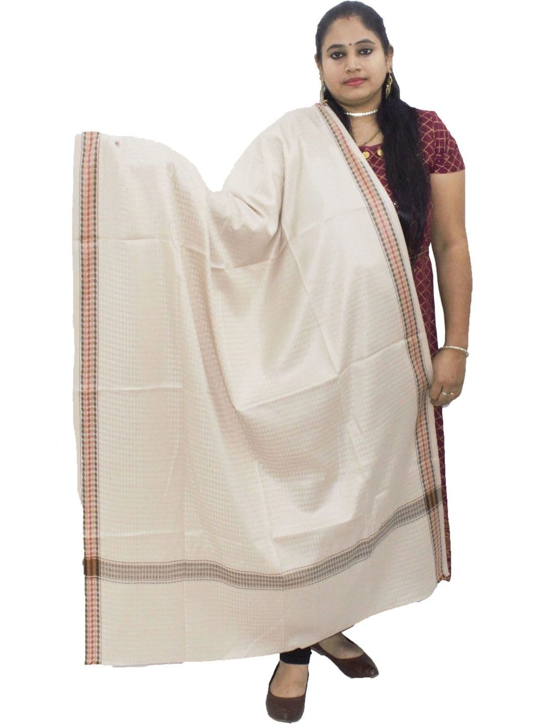 SPRHA Women Geometric Woven Design Shawl - view 1