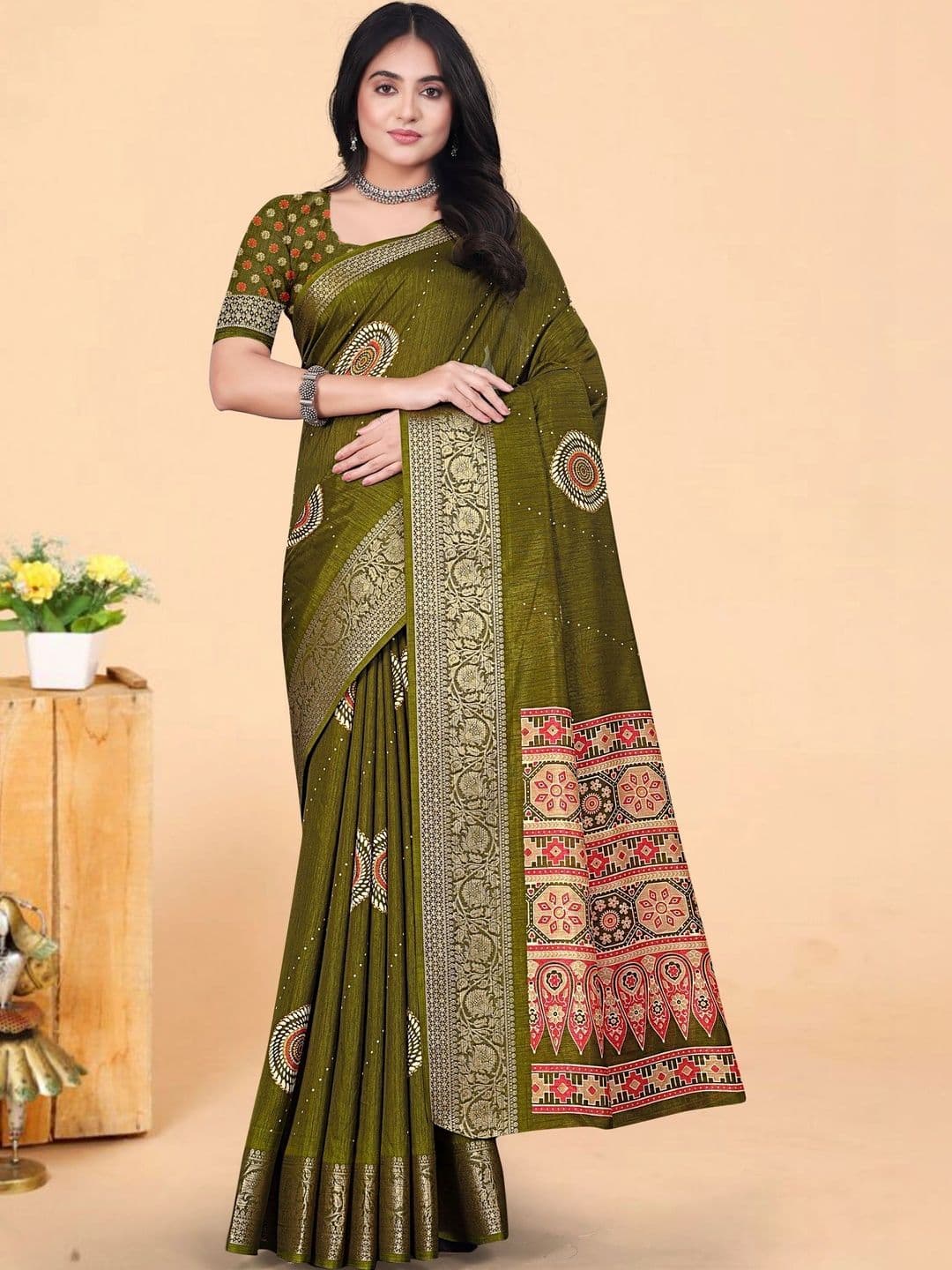 HOUSE OF VARNATANTU Art Silk Saree - view 1