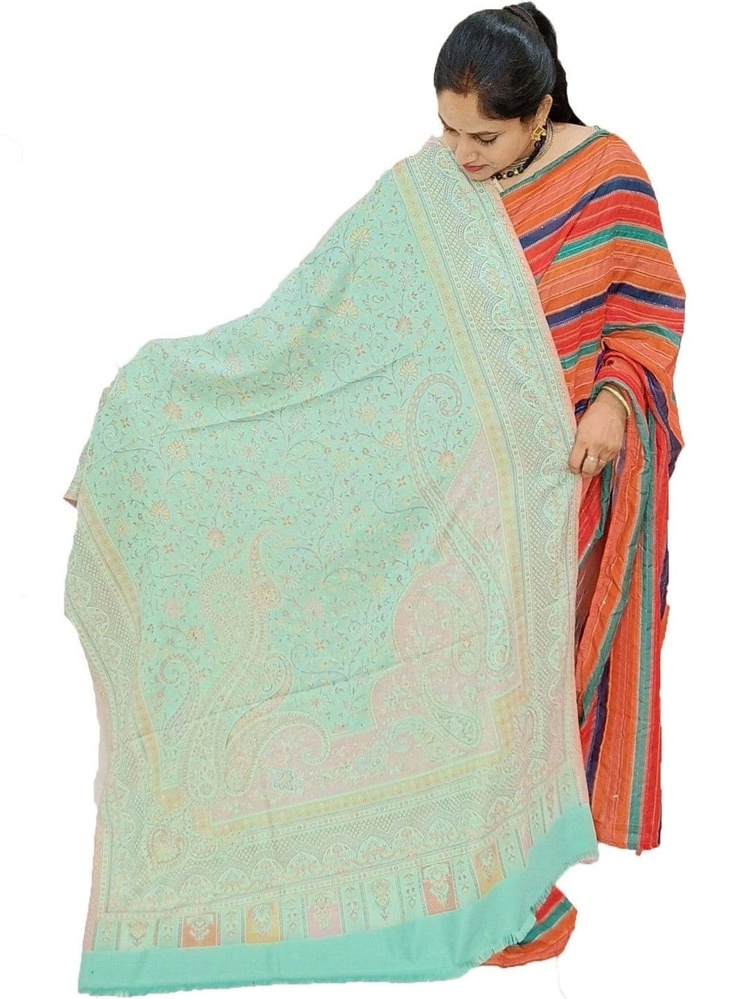 SPRHA Women Ethnic Motifs Embroidered Shawl - view 1