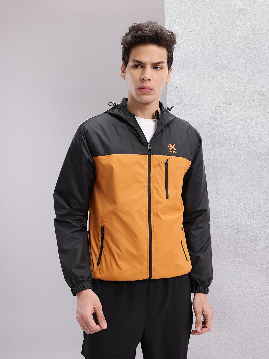 HRX by Hrithik Roshan Men Colourblocked Hooded Bomber Lifestyle Jacket - view 1