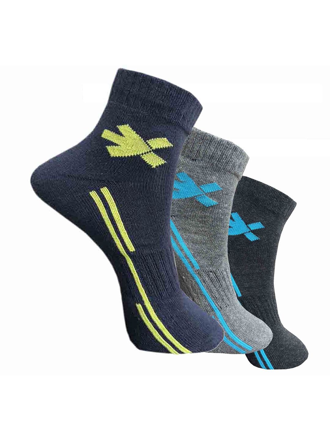 HRX by Hrithik Roshan Unisex Pack Of 3 Printed Ankle-Length Socks - view 1