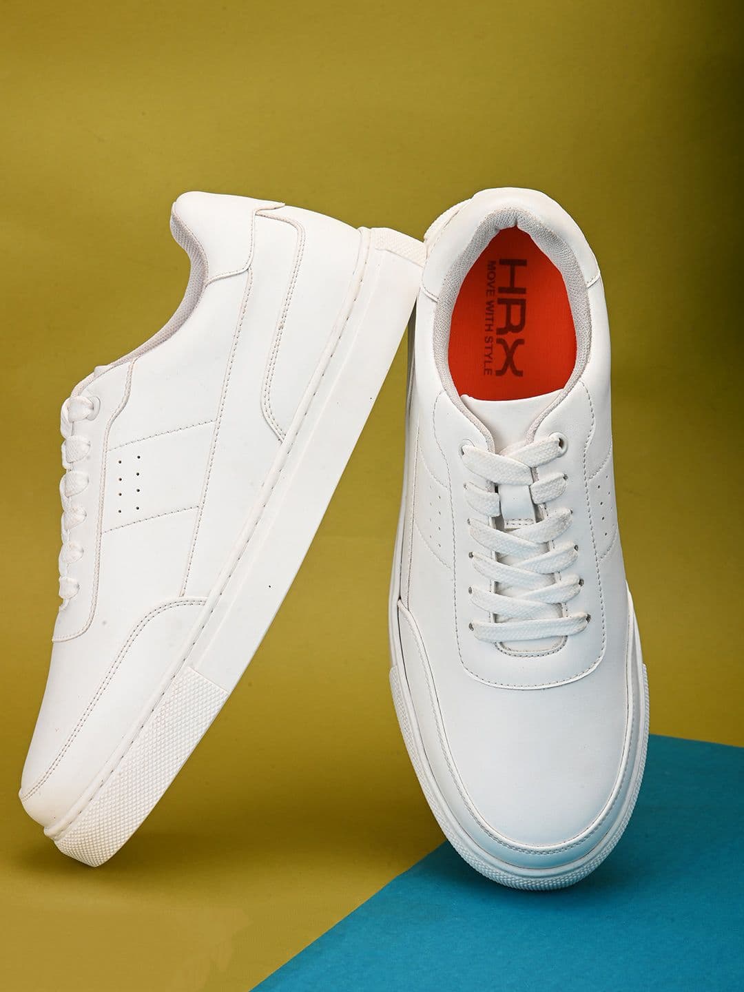HRX by Hrithik Roshan Women White Perforations Lightweight Comfort insole Basics Sneakers - view 1