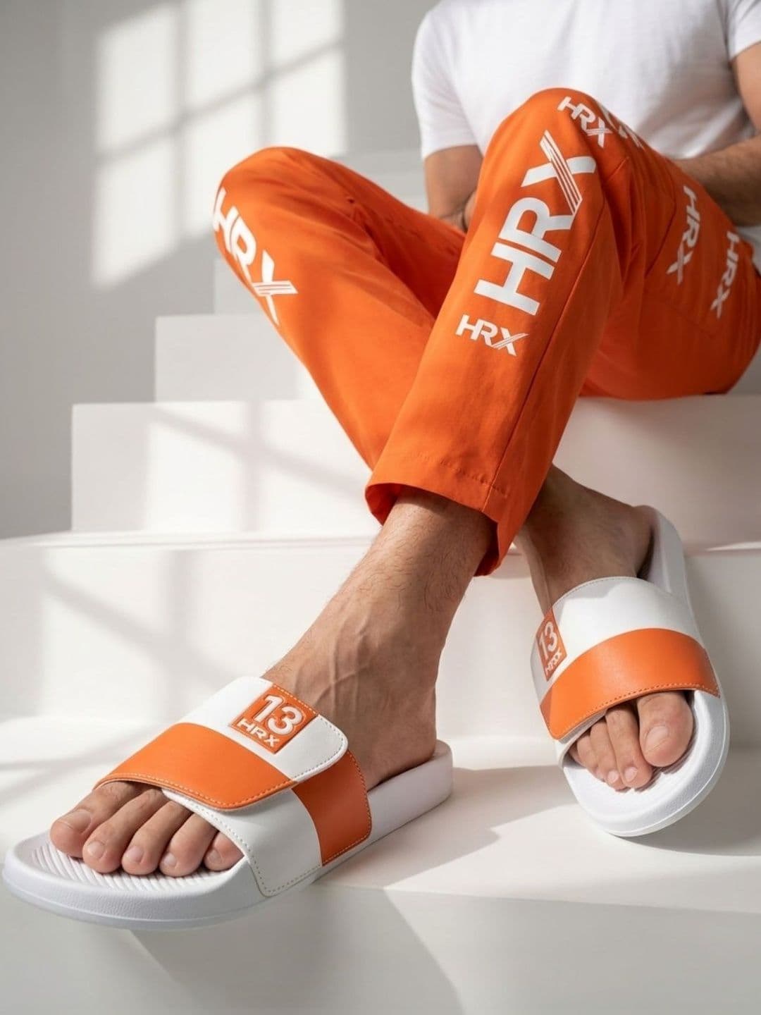 HRX by Hrithik Roshan Men Colourblocked Sliders - view 1