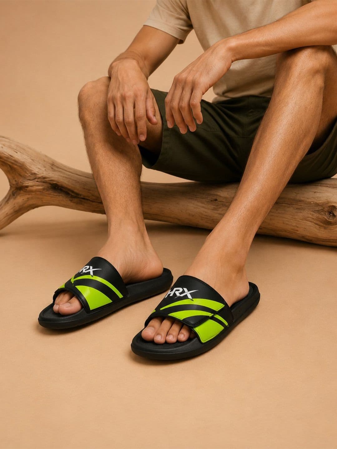 HRX by Hrithik Roshan Men Colourblocked Sliders - view 1