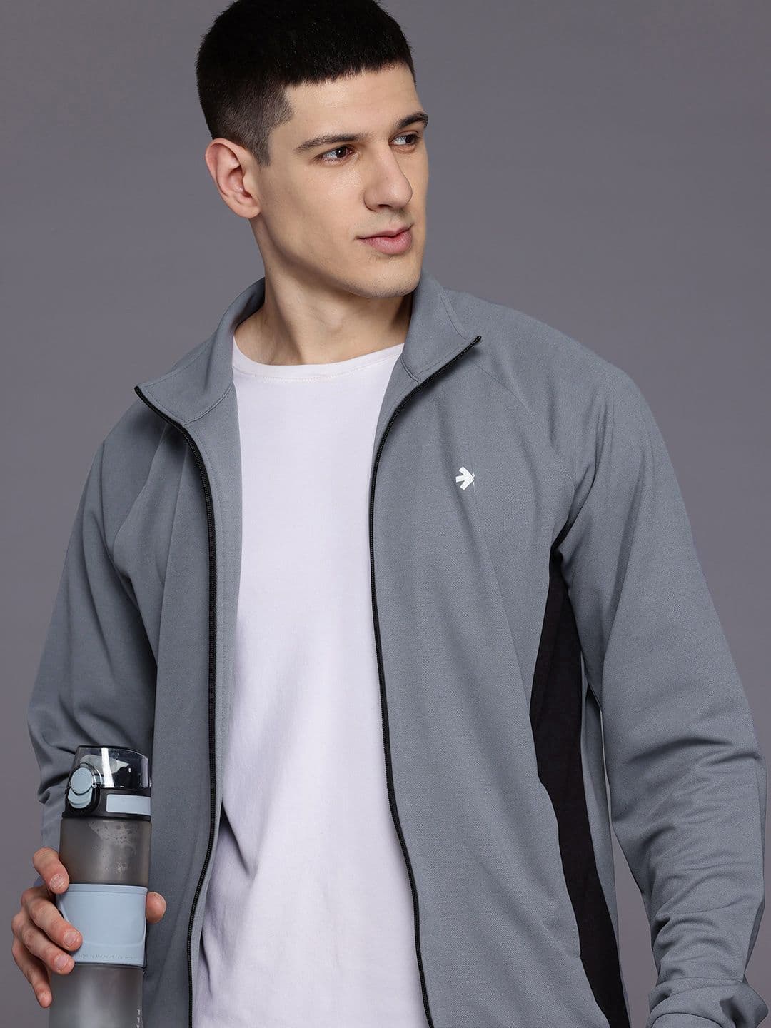 HRX by Hrithik Roshan Rapid-Dry Colorblocked Training or Gym Jacket - view 1