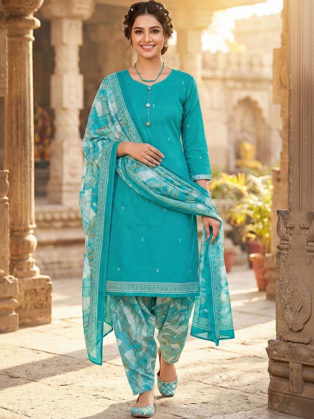 Moda Rapido Women Regular Kurta with Patiala & With Dupatta - view 1