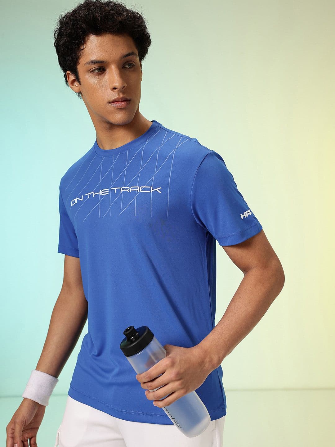 HRX by Hrithik Roshan Typography Printed Rapid dry Running T-shirt - view 1