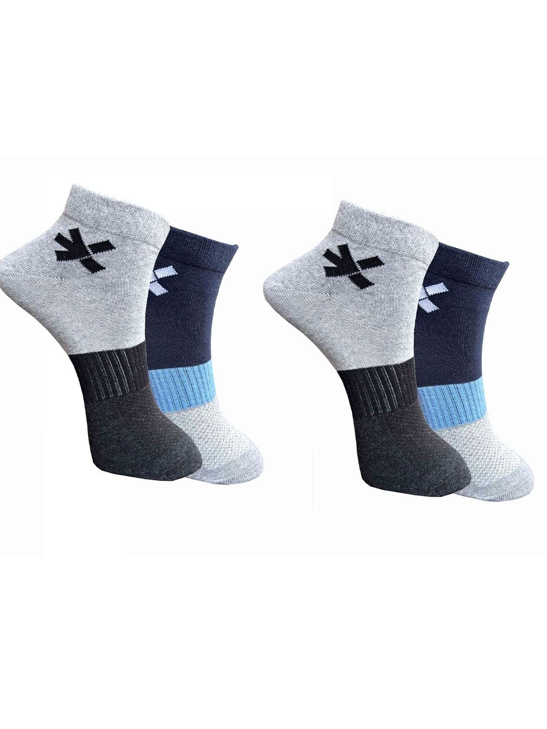 HRX by Hrithik Roshan Unisex Pack Of 4 Patterened Ankle-Length Socks - view 1