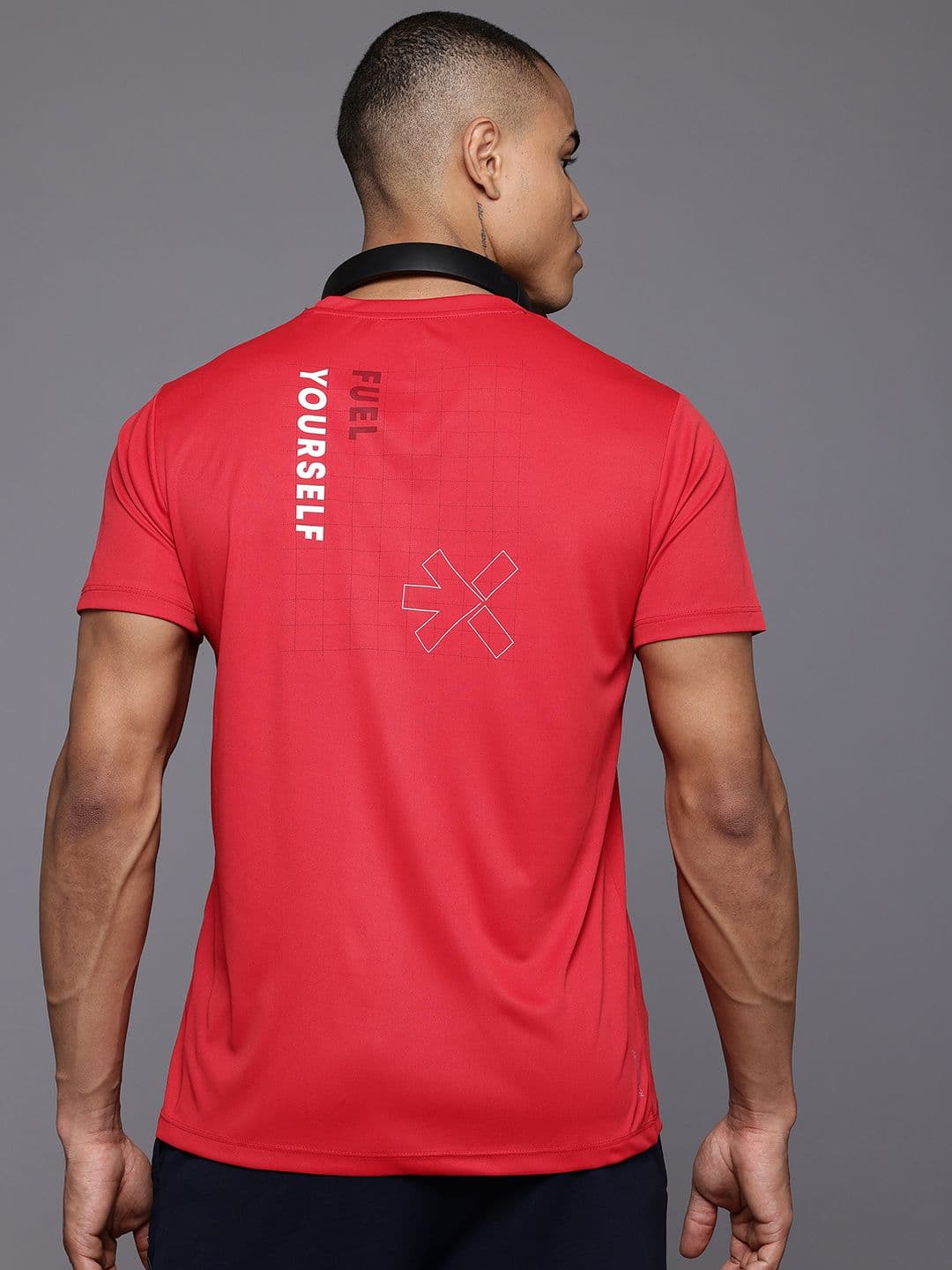 HRX by Hrithik Roshan Typography Printed Training T-shirt - view 1