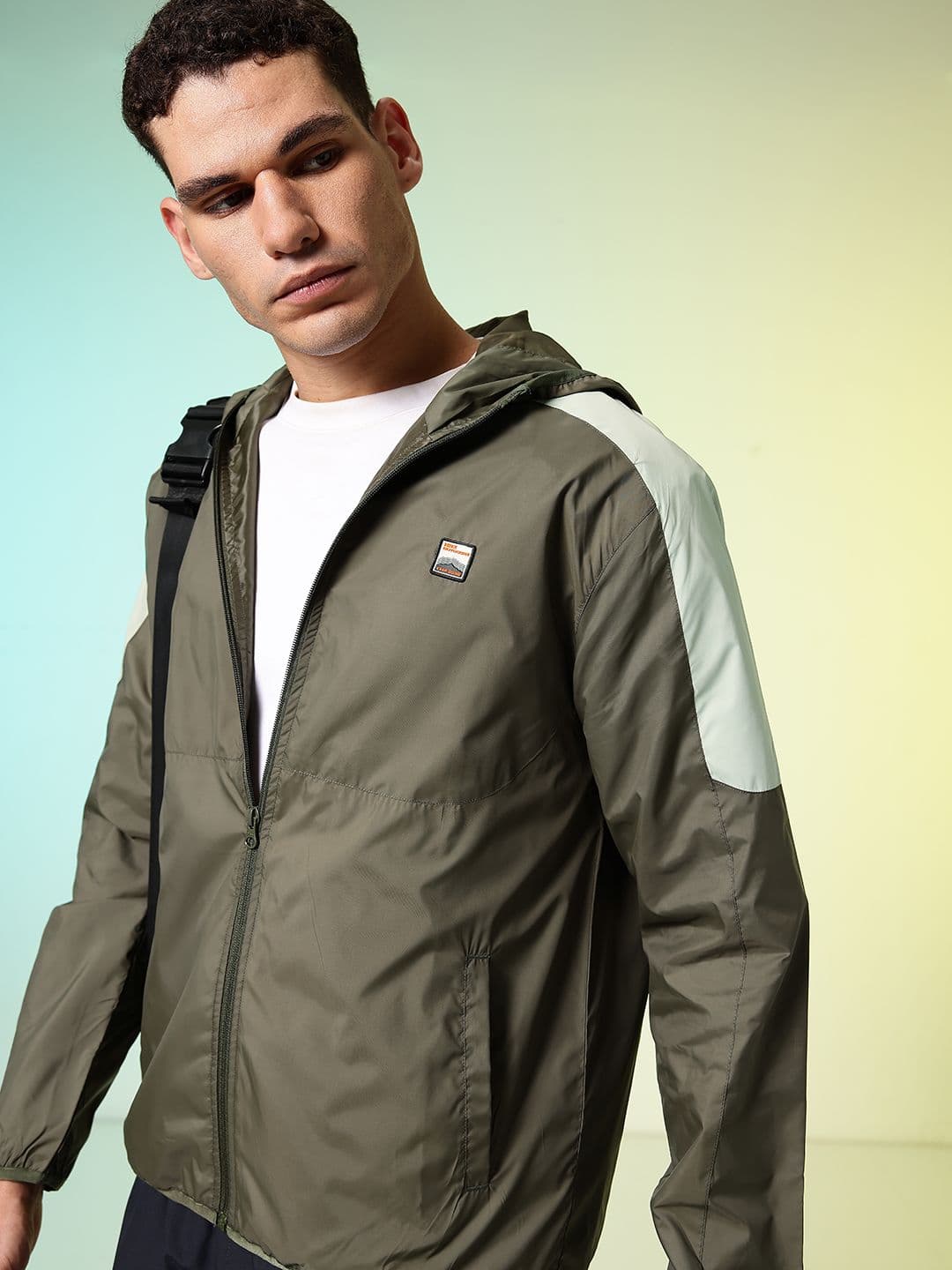 HRX by Hrithik Roshan Colourblocked Hooded Outdoor Sporty Jacket - view 1