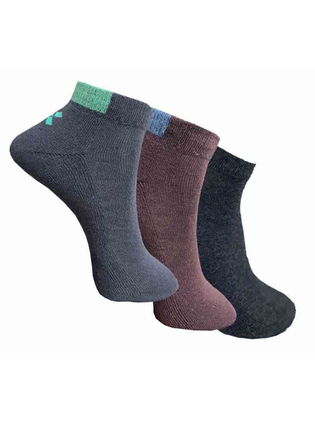 HRX by Hrithik Roshan Pack Of 3 Unisex Solid Cotton Ankle-Length Sports Socks - view 1