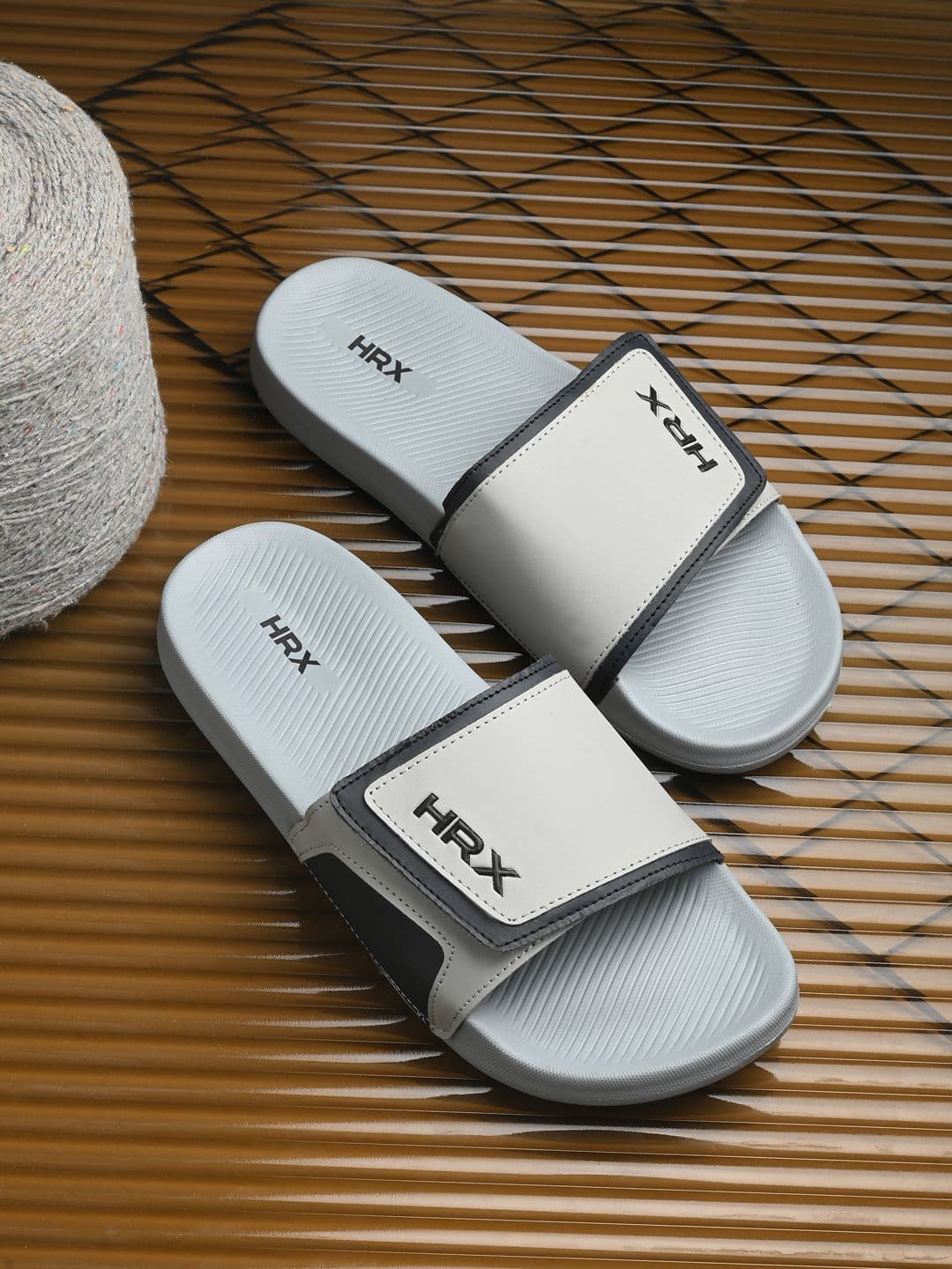 HRX by Hrithik Roshan Men Synthetic Velcro Sliders - view 1