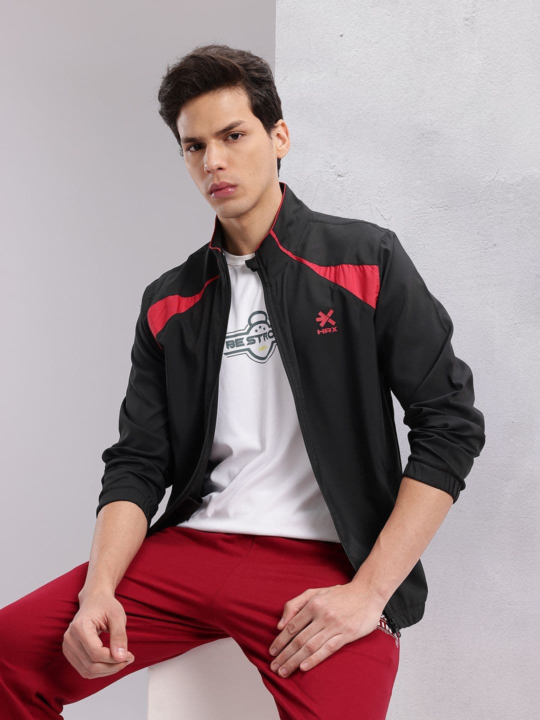 HRX by Hrithik Roshan Men Mock Collar Bomber Lifestyle Jacket - view 1