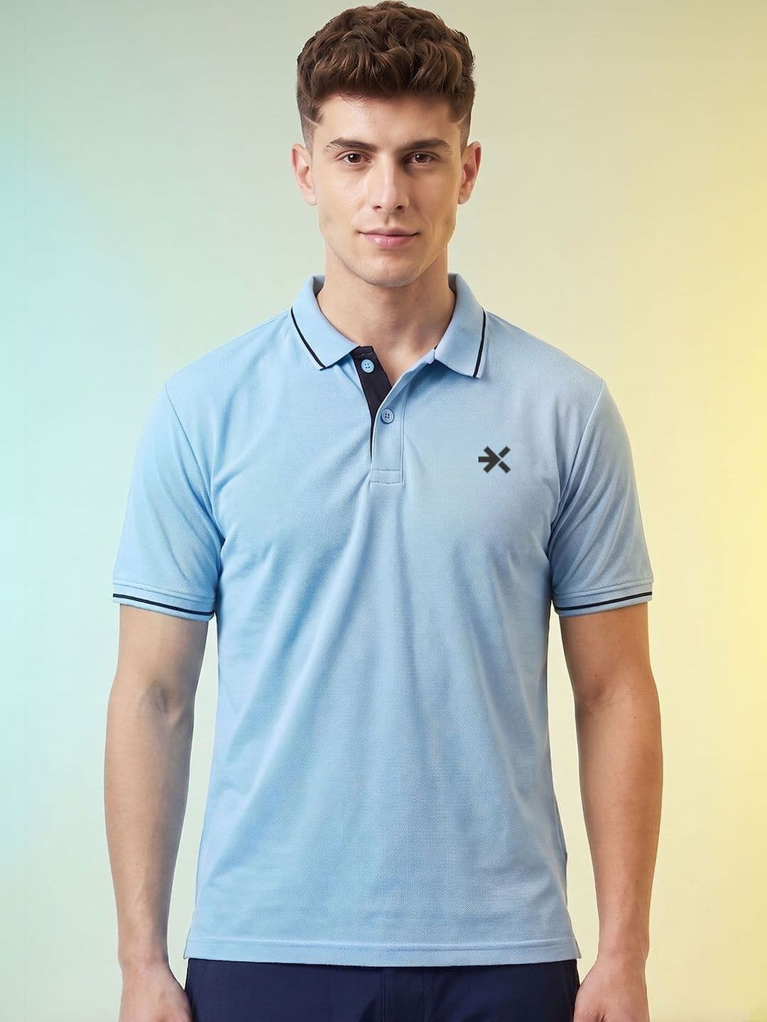 HRX by Hrithik Roshan Men Brand Logo Polo Collar Pockets T-shirt - view 1