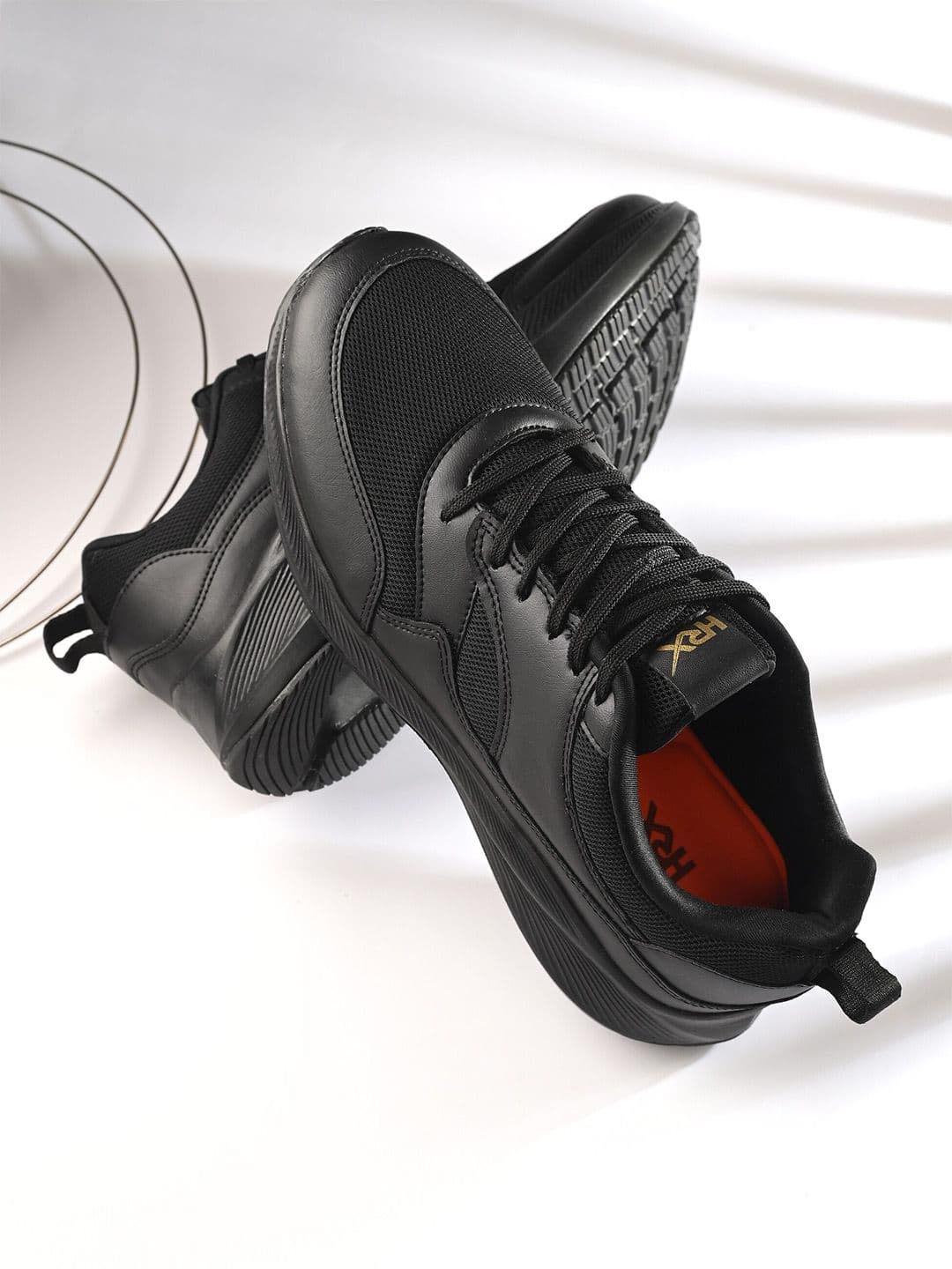 HRX by Hrithik Roshan Men Black Mesh Running Shoes - view 1
