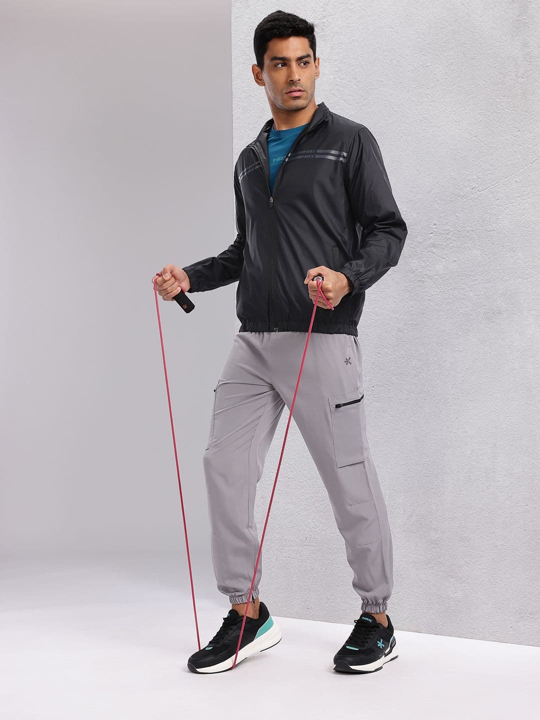 HRX by Hrithik Roshan Striped Detail Rapid-Dry Training Jacket - view 1