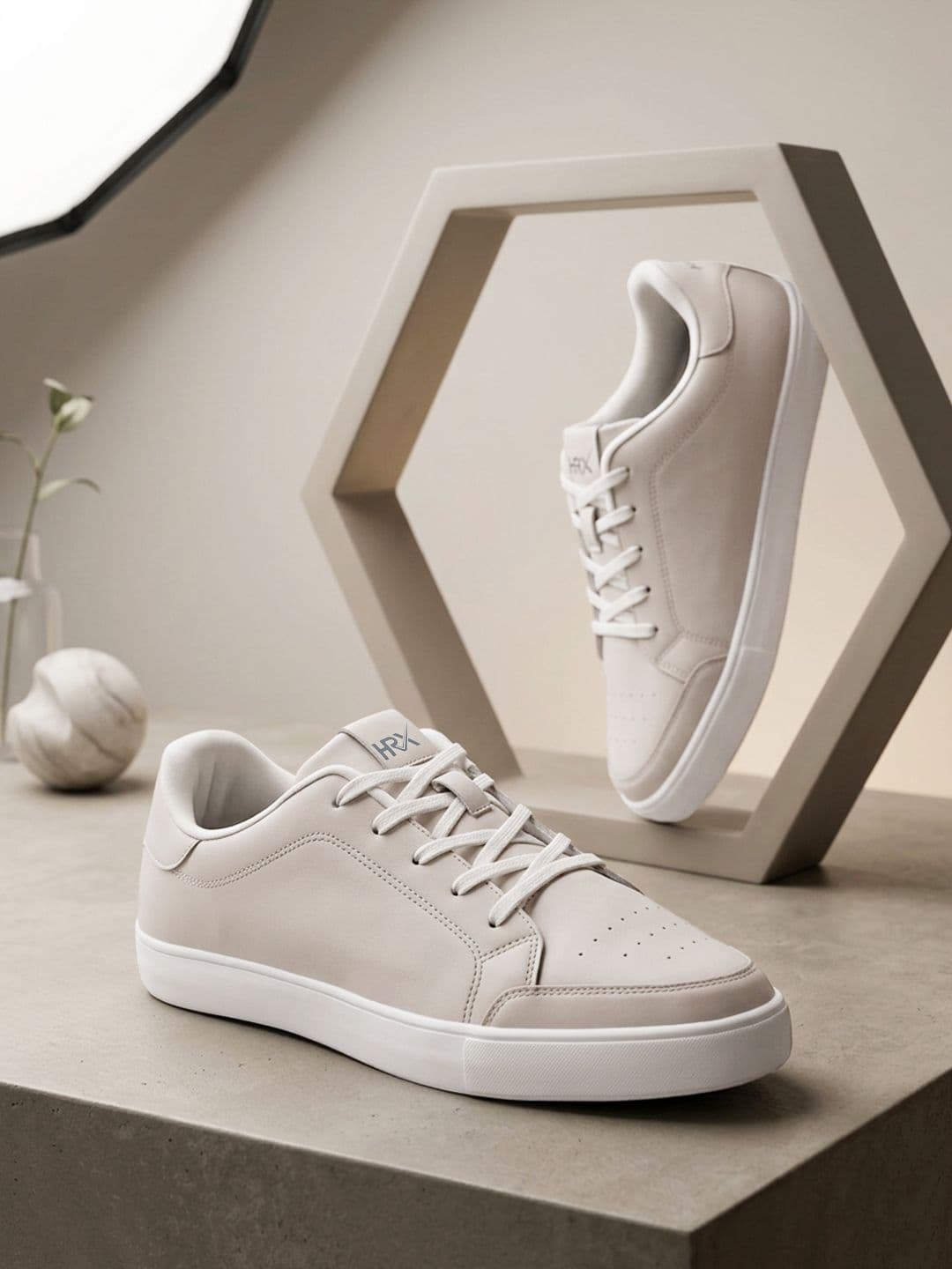 HRX by Hrithik Roshan Men Off White Comfort Insole Sneakers - view 1
