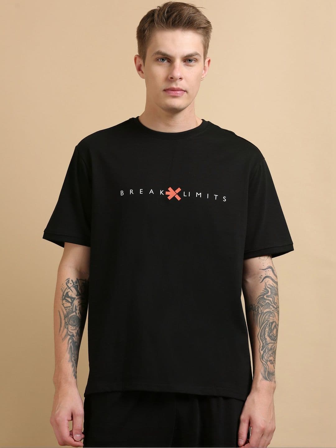HRX by Hrithik Roshan Mens Pure Cotton Lifestyle Relaxed T-shirt - view 1