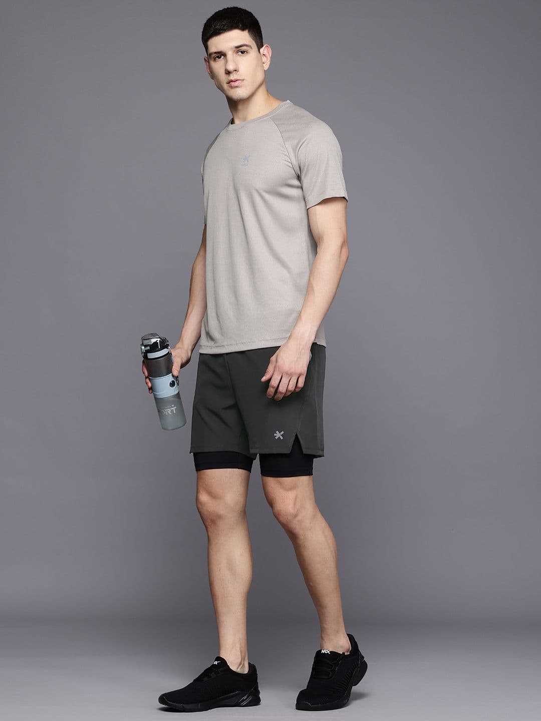 HRX by Hrithik Roshan Men Double Layer Running & Training Shorts - view 1