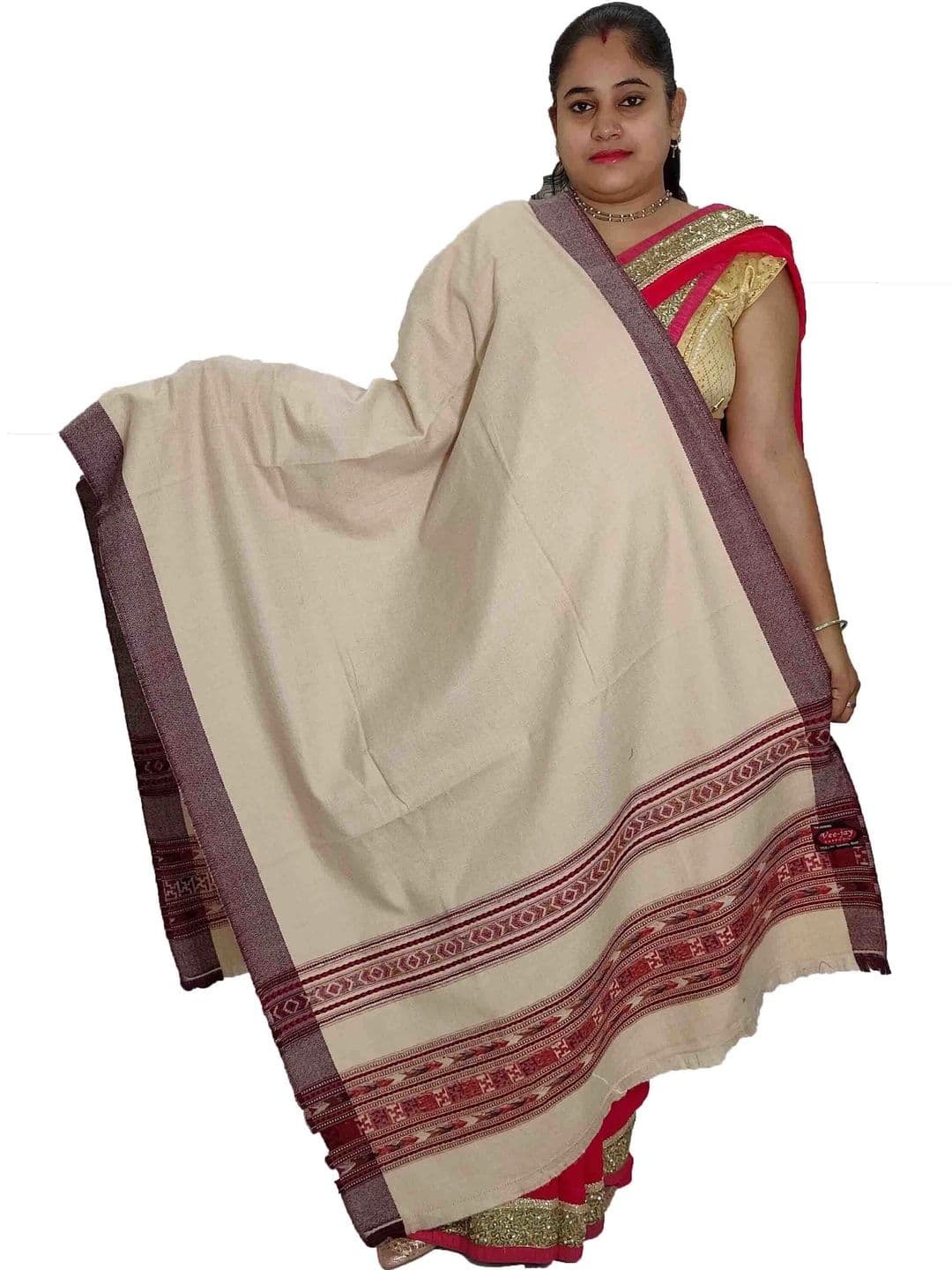 SPRHA Women Ethnic Motifs Woven Design Shawl - view 1