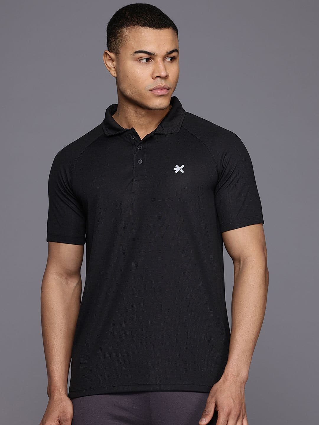 HRX by Hrithik Roshan Rapid-Dry Polo Collar Training T-shirt - view 1