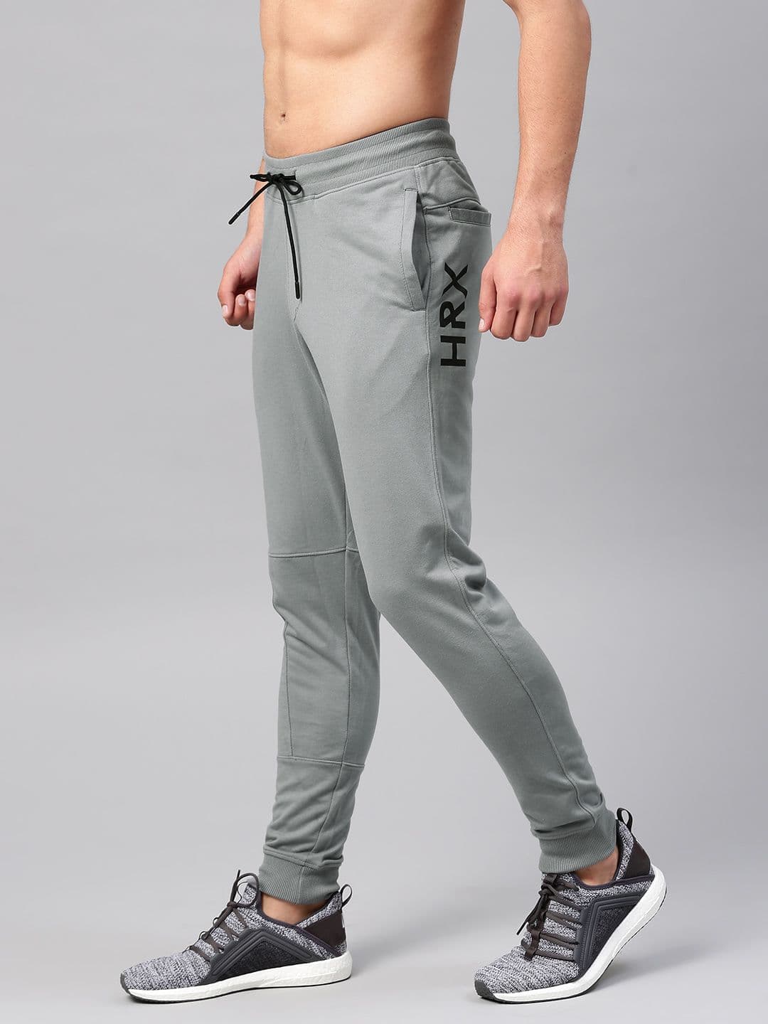 HRX by Hrithik Roshan HRX Active by Hrithik Roshan Men Grey Solid Joggers - view 1