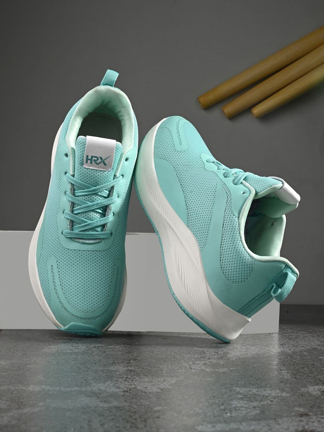 HRX by Hrithik Roshan Women Green Mesh Flyknit Running Marking Shoes - view 1