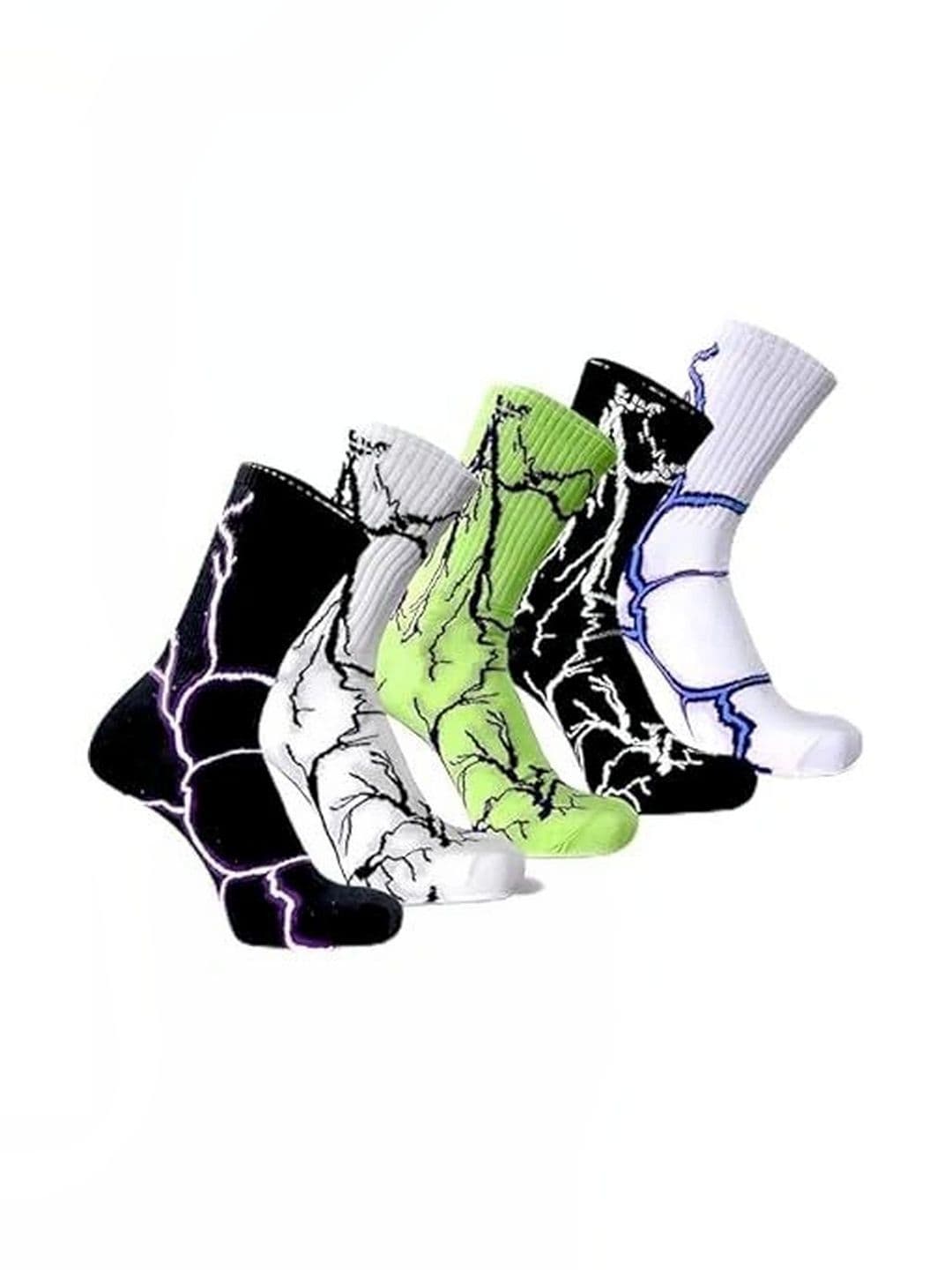 SONEEV MART Men Pack of 5 Cotton Patterned Calf Length Socks - view 1