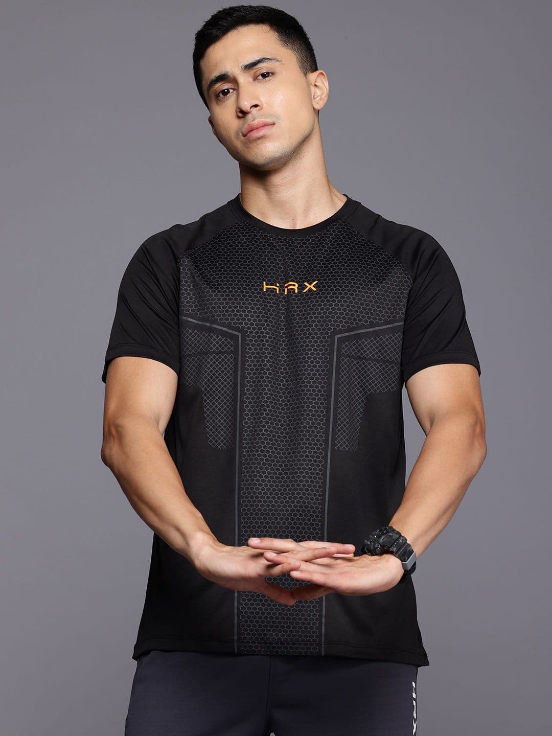 HRX by Hrithik Roshan Printed Rapid-Dry Training T-shirt - view 1