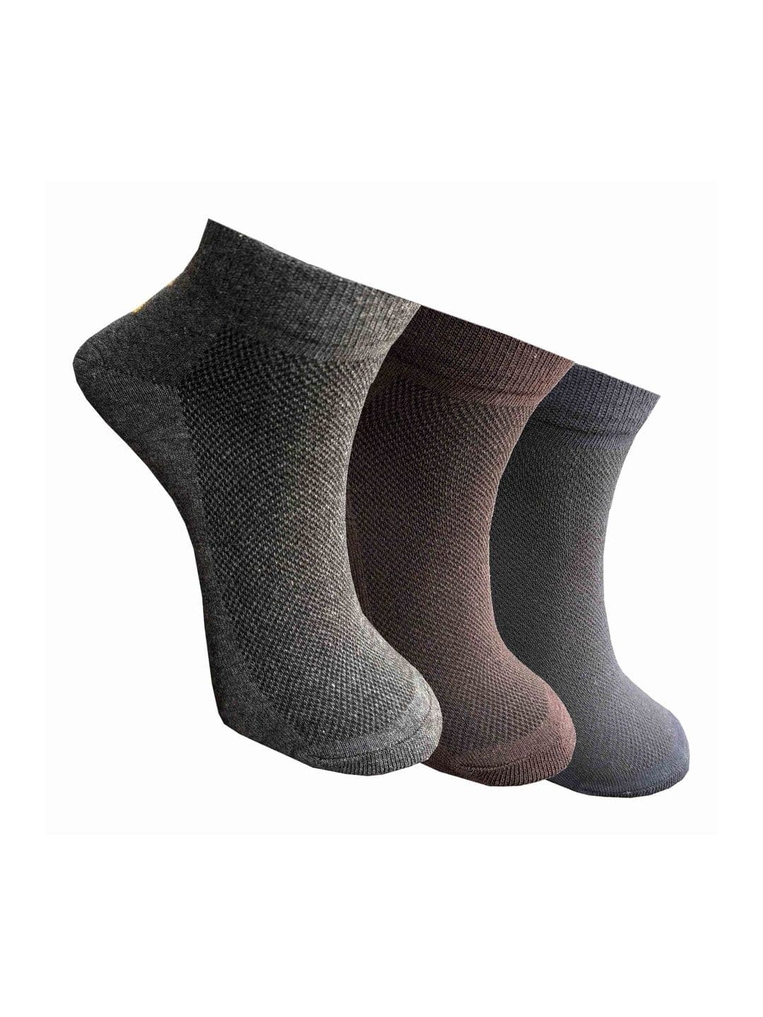 HRX by Hrithik Roshan Unisex Pack of 3 Cotton Blend Assorted Ankle Length Socks - view 1