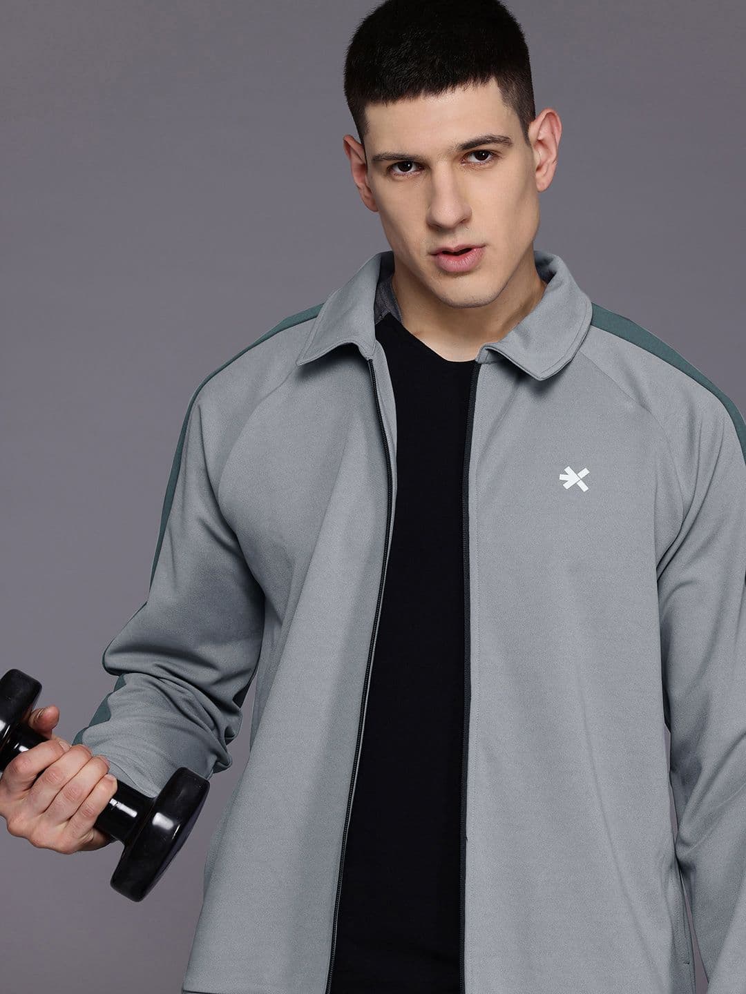 HRX by Hrithik Roshan Rapid-Dry Colorblocked Training or Gym Jacket - view 1