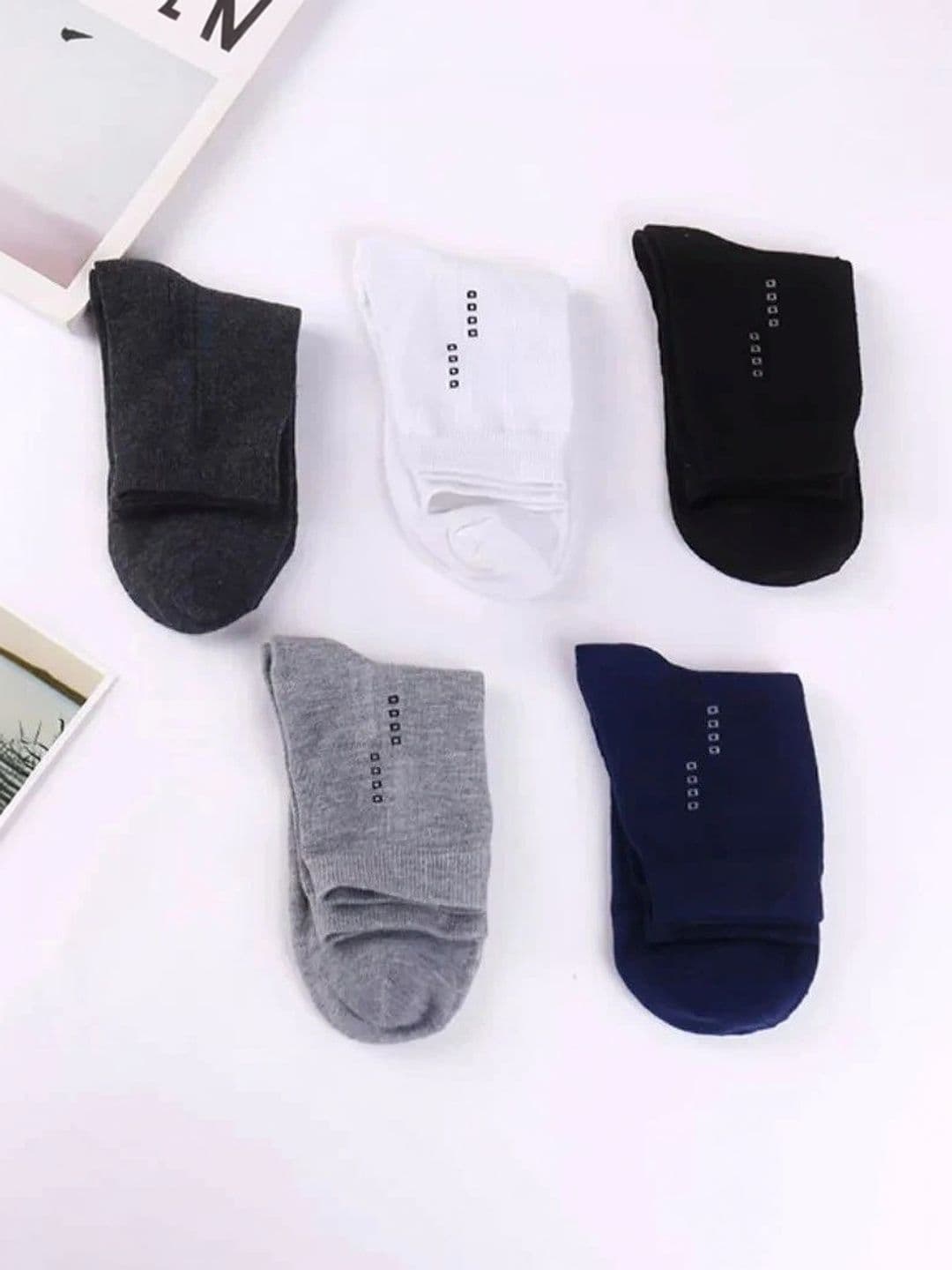 SONEEV MART Men Pack of 5 Cotton Patterned Above Ankle Socks - view 1