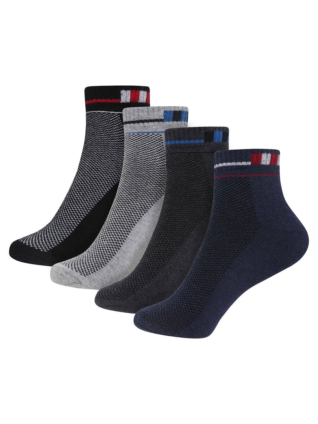 HRX by Hrithik Roshan Men Pack Of 4 Patterned Ankle Length Socks - view 1