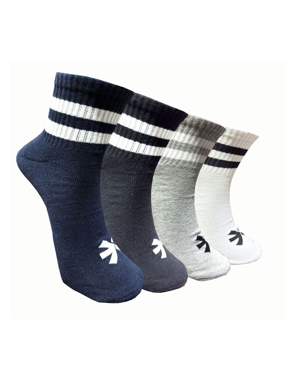 HRX by Hrithik Roshan Unisex Pack Of 4 Colourblocked Assorted Ankle Length Socks - view 1