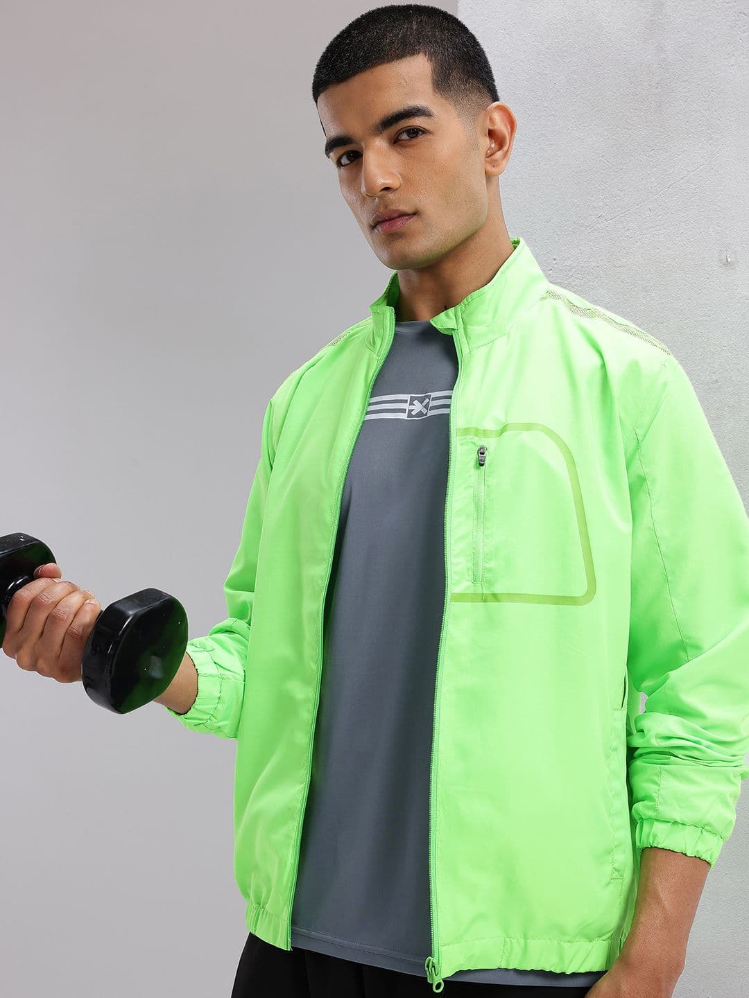 HRX by Hrithik Roshan Mock Collar Rapid-Dry Regular Fit Training Jacket - view 1
