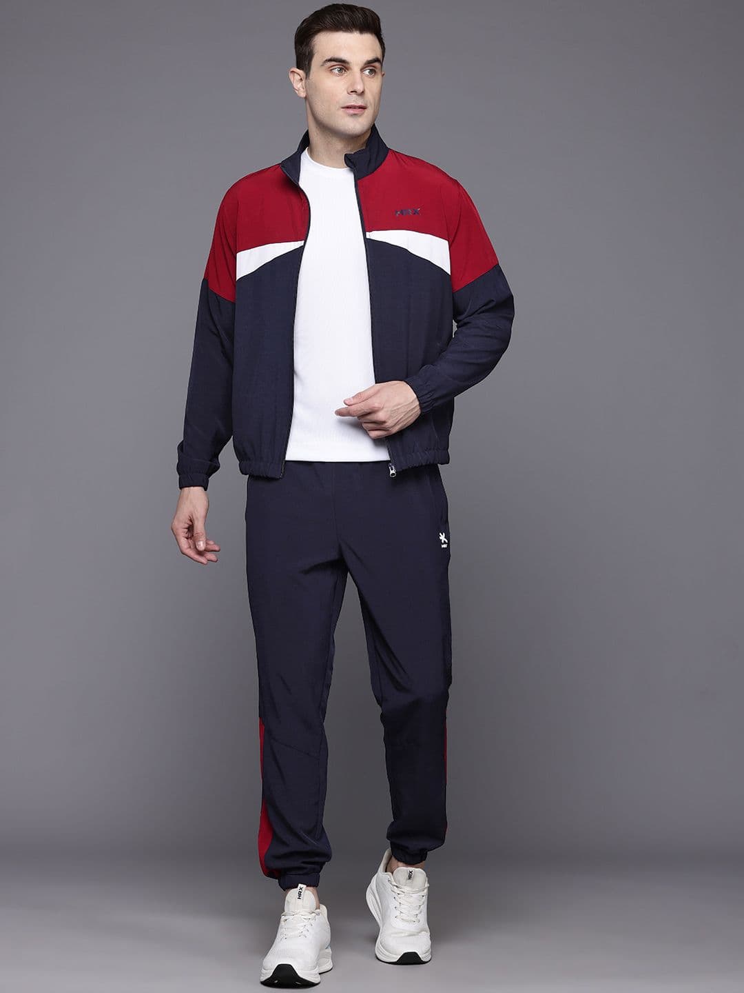 HRX by Hrithik Roshan Men Colourblocked Rapid-Dry Running Track Suit - view 1