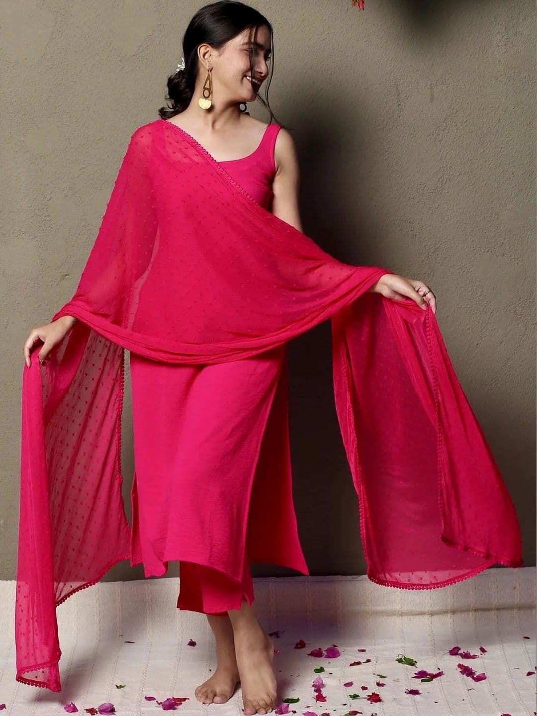 The Velsy Women Regular Kurta with Trousers & With Dupatta - view 1
