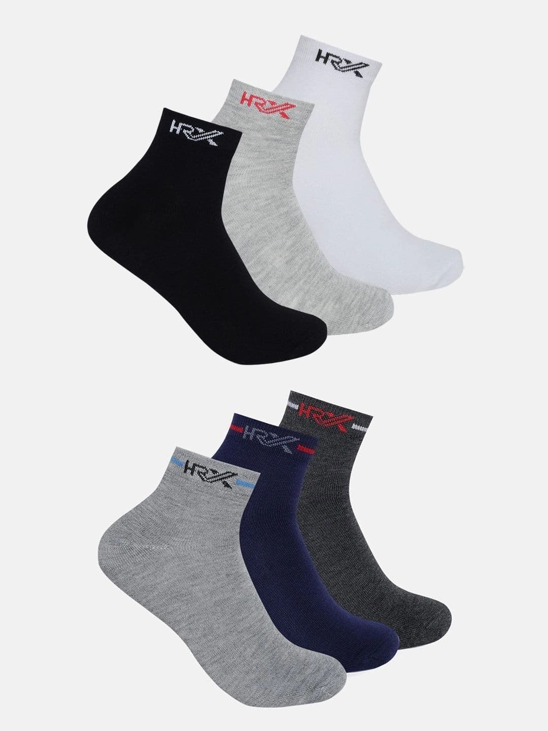 HRX by Hrithik Roshan Men Pack of 6 Cotton Blend Ankle Length Socks - view 1