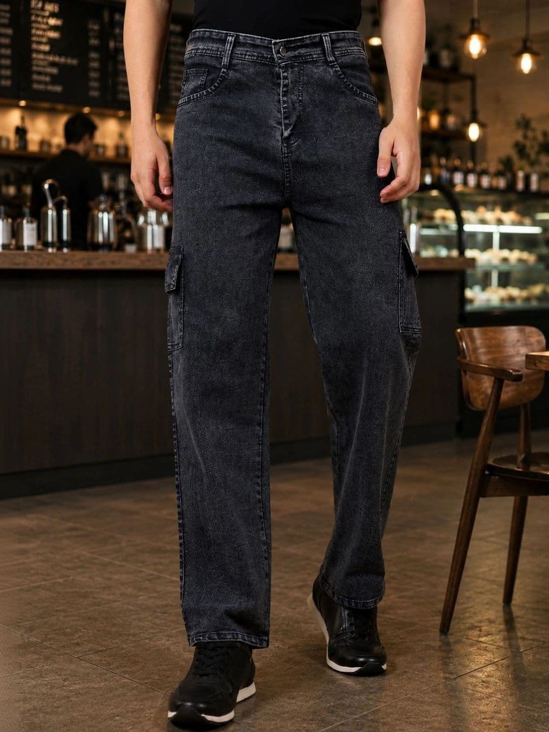 shre.ce Men Classic Straight Fit Mid-Rise Stretchable Jeans - view 1
