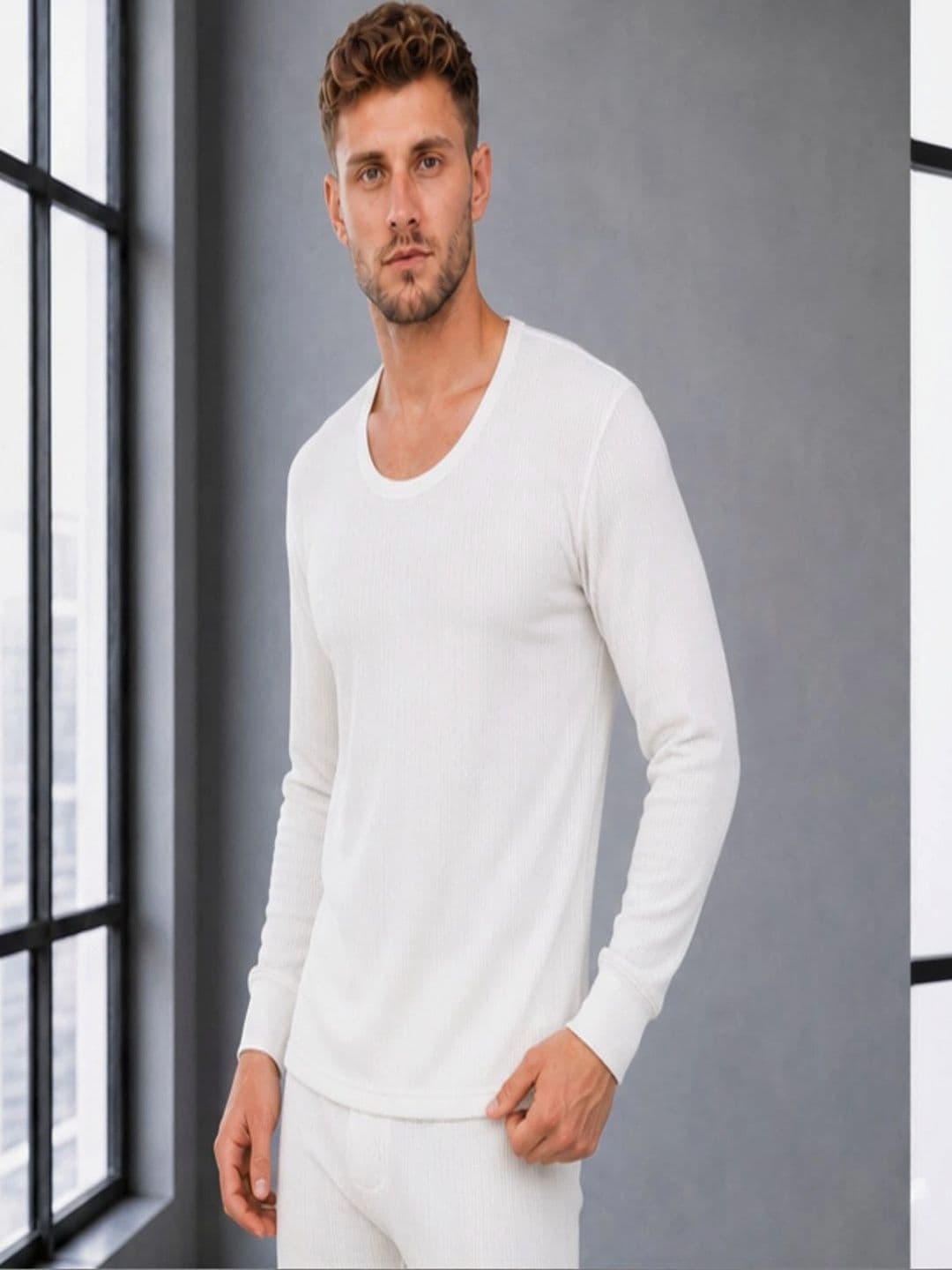Moda Rapido Cotton Round Neck Thermal Tops - view 1